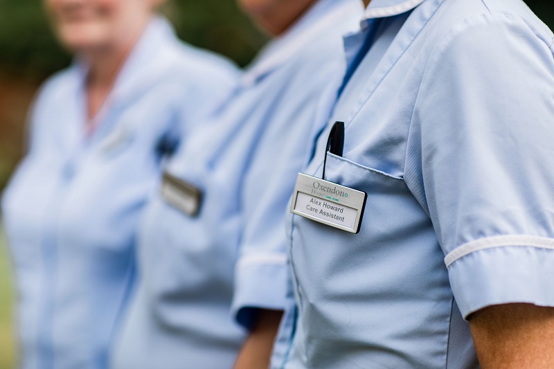 Care assistants close-up